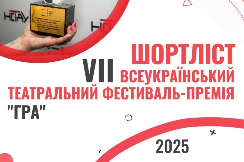 14 вистав з 7 міст: Фестиваль-Премія «ГРА – 2025» оголосив шортліст